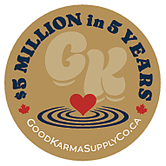 $5 Million in 5 Years — Good Karma Supply Co. campaign badge